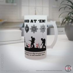 Up Guards and at 'em 16oz Frosted Beer Stein (Military Insignia) Up Guards and at 'em 16oz Frosted Beer Stein (Military Insignia)