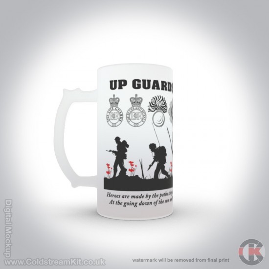 Up Guards and at 'em 16oz Frosted Beer Stein (Military Insignia)