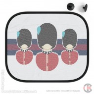 Irish Guards Tunic & Bearskin Car Shades PACK OF TWO