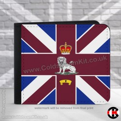 1 Company, 1st Bn Coldstream Guards, Company Bunting, 2 Fold Faux Leather Wallet 1 Company, 1st Bn Coldstream Guards, Company Bunting, 2 Fold Faux Leather Wallet