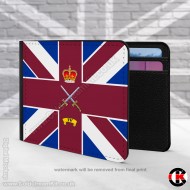 SP Company, 1st Bn Coldstream Guards, Company Bunting, 2 Fold Faux Leather Wallet SP Company, 1st Bn Coldstream Guards, Company Bunting, 2 Fold Faux Leather Wallet