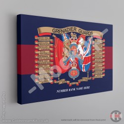 Grenadier Guards Battle Honours Canvas (Emblazon) FREE Personalisation Grenadier Guards Battle Honours Canvas (Emblazon) FREE Personalisation