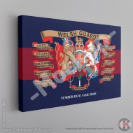 Welsh Guards Battle Honours Canvas (Emblazon) FREE Personalisation Welsh Guards Battle Honours Canvas (Emblazon) FREE Personalisation
