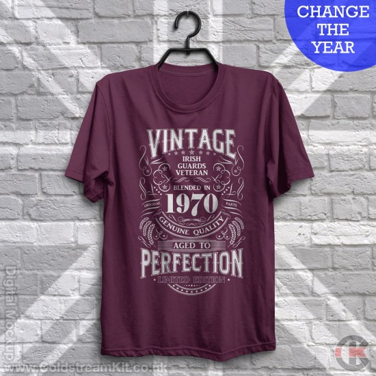 Vintage, Irish Guards Veteran T-Shirt (Change the Year)