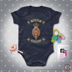 Blues and Royals Baby Grow - Short Sleeve Baby Bodysuit, Blues & Royals Design
