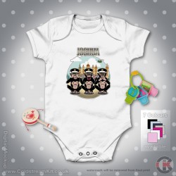 Coldstream Guards Personalised Baby Grow - Short Sleeve Baby Bodysuit, 3 Wise Monkeys Design