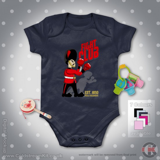 Coldstream Guards Baby Grow - Short Sleeve Baby Bodysuit, Fight Club Design