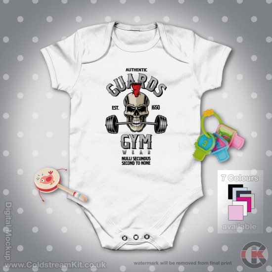 Coldstream Guards Baby Grow - Short Sleeve Baby Bodysuit, Guards Gym, Mohican Design