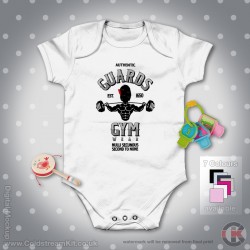 Coldstream Guards Baby Grow - Short Sleeve Baby Bodysuit, Guards Gym, Bearskin Lift Design