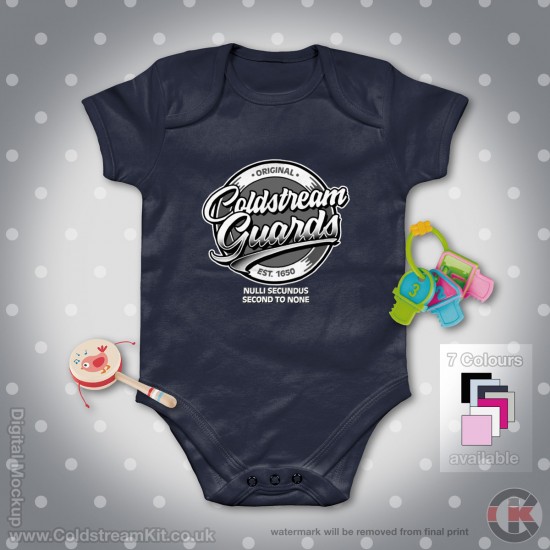 Coldstream Guards Baby Grow - Short Sleeve Baby Bodysuit, Retro Design