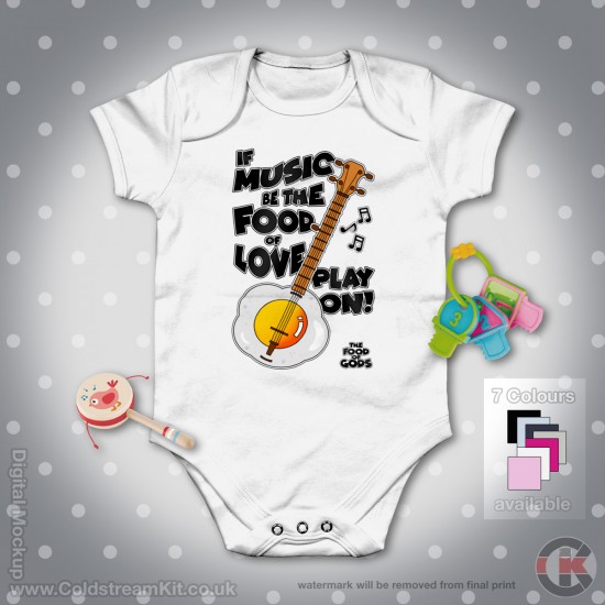 Guards Baby Grow - Short Sleeve Baby Bodysuit, Egg Banjo Design