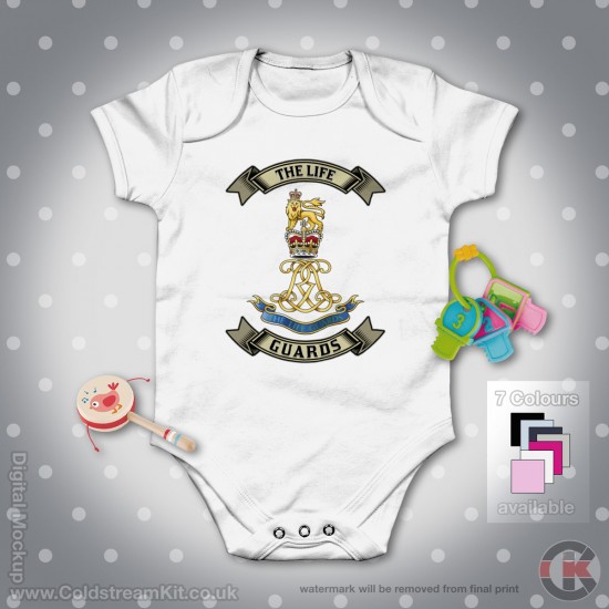 Life Guards Baby Grow - Short Sleeve Baby Bodysuit, Irish Guards Design