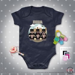 Welsh Guards Personalised Baby Grow - Short Sleeve Baby Bodysuit, 3 Wise Monkeys Design Welsh Guards Personalised Baby Grow - Short Sleeve Baby Bodysuit, 3 Wise Monkeys Design
