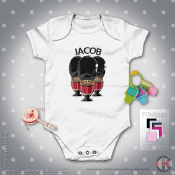 Welsh Guards Personalised Baby Grow - Short Sleeve Baby Bodysuit, Egg Soldiers Design Welsh Guards Personalised Baby Grow - Short Sleeve Baby Bodysuit, Egg Soldiers Design