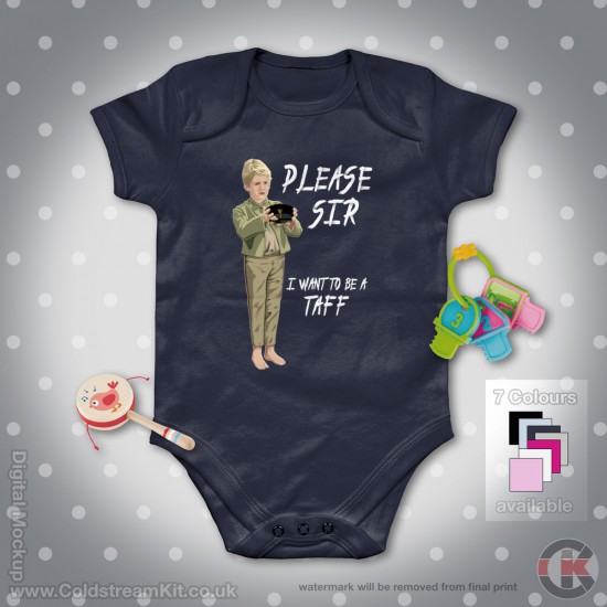 Welsh Guards Baby Grow - Short Sleeve Baby Bodysuit, Oliver with a Twist Design