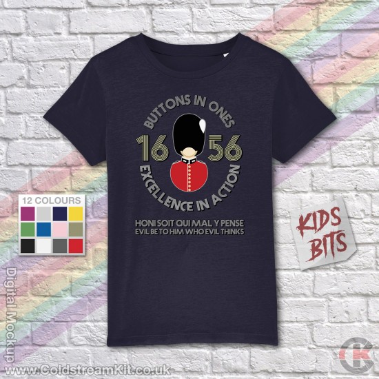 FOR KIDS: Grenadier Guards, Buttons in Ones KIDS T-Shirt (3-14 years)