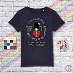 FOR KIDS: Welsh Guards, Buttons in Fives KIDS T-Shirt (3-14 years) FOR KIDS: Welsh Guards, Buttons in Fives KIDS T-Shirt (3-14 years)