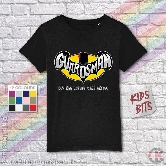 FOR KIDS: Guardsman - Not all Heroes Wear Capes, Coldstream Guards T-Shirt (Batman Parody) KIDS T-Shirt (3-14 years)