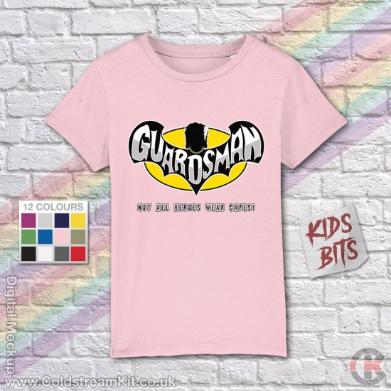 FOR KIDS: Guardsman - Not all Heroes Wear Capes, Grenadier Guards T-Shirt (Batman Parody) KIDS T-Shirt (3-14 years)