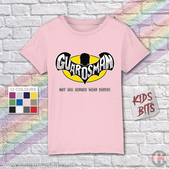 FOR KIDS: Guardsman - Not all Heroes Wear Capes, Scots Guards T-Shirt (Batman Parody) KIDS T-Shirt (3-14 years)