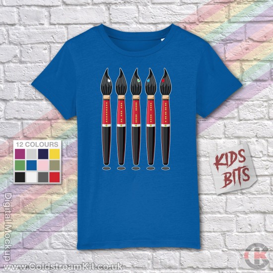 FOR KIDS: Regimental Paintbrushes, All Foot Guards on Parade (design 1), KIDS T-Shirt (3-14 years)