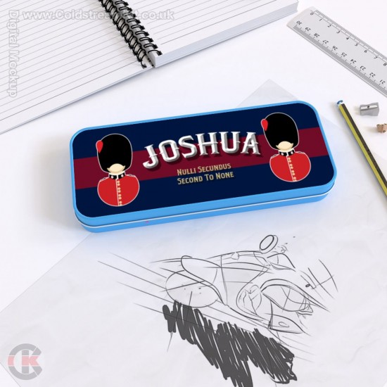 Coldstream Guards Personalised Pencil Tin - Bearskin and Tunic Design
