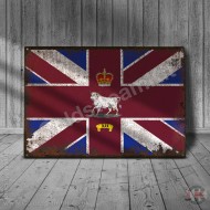 12 Company, Coldstream Guards, VINTAGE Company Bunting, Metal Sign 12 Company, Coldstream Guards, VINTAGE Company Bunting, Metal Sign