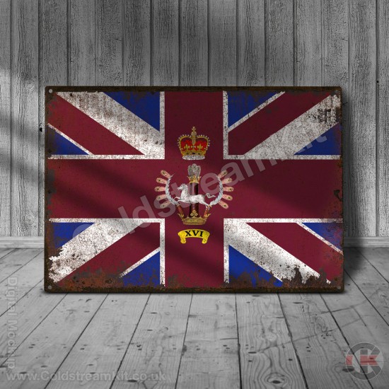 16 Company, Coldstream Guards, VINTAGE Company Bunting, Metal Sign