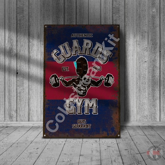 Irish Guards Gym, Irish Guards Vintage Metal Sign