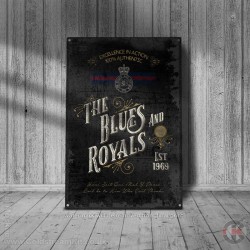 The Blues & Royals Victorian Design Metal Print, Vintage Metal Sign The Blues & Royals Victorian Design Metal Print, Vintage Metal Sign