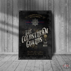 Coldstream Guards Victorian Design Metal Print, Vintage Metal Sign Coldstream Guards Victorian Design Metal Print, Vintage Metal Sign