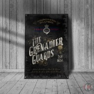 Grenadier Guards Victorian Design Metal Print, Vintage Metal Sign Grenadier Guards Victorian Design Metal Print, Vintage Metal Sign