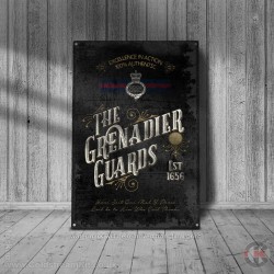 Grenadier Guards Victorian Design Metal Print, Vintage Metal Sign Grenadier Guards Victorian Design Metal Print, Vintage Metal Sign