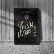 Irish Guards Victorian Design Metal Print, Vintage Metal Sign Irish Guards Victorian Design Metal Print, Vintage Metal Sign
