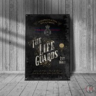 The Life Guards Victorian Design Metal Print, Vintage Metal Sign The Life Guards Victorian Design Metal Print, Vintage Metal Sign