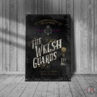 Welsh Guards Victorian Design Metal Print, Vintage Metal Sign Welsh Guards Victorian Design Metal Print, Vintage Metal Sign