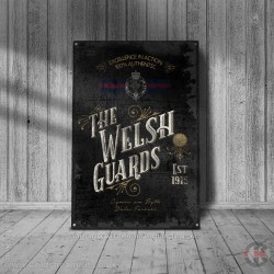 Welsh Guards Victorian Design Metal Print, Vintage Metal Sign Welsh Guards Victorian Design Metal Print, Vintage Metal Sign
