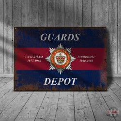 Guards Depot Metal Sign (Caterham & Pirbright) - 3 different sizes Guards Depot Metal Sign (Caterham & Pirbright) - 3 different sizes