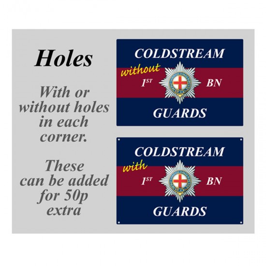 1st Battalion Coldstream Guards Metal Sign - 3 different sizes
