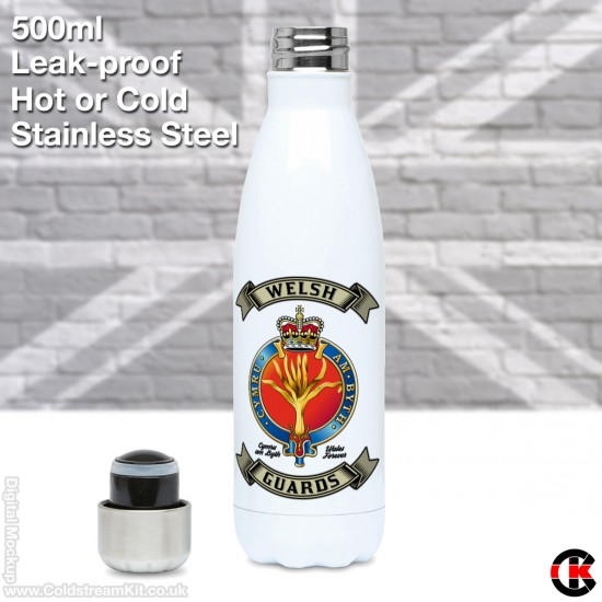 500ml Stainless Steel Water Bottle (Welsh Guards)
