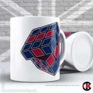 Blue Red Blue, Cube Mug (11oz Mug) Blue Red Blue, Cube Mug (11oz Mug)