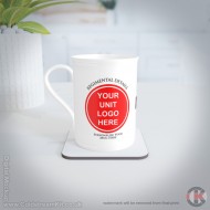 Personalised Guards Regimental Bone China Mug (fluted or straight sides). Personalised Guards Regimental Bone China Mug (fluted or straight sides).