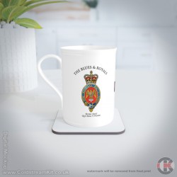 The Blues and Royals Bone China Mug (fluted or straight sides). The Blues and Royals Bone China Mug (fluted or straight sides).