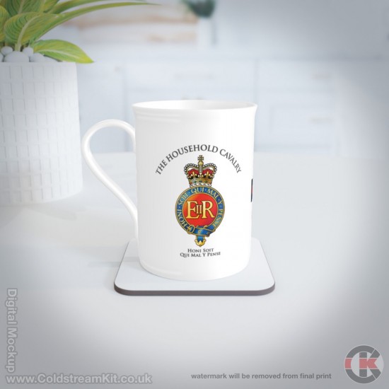 The Household Cavalry Bone China Mug (fluted or straight sides)