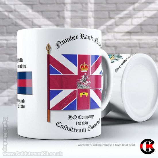 HQ Company 1st Bn Coldstream Guards, Company Bunting Mug (11oz Mug)