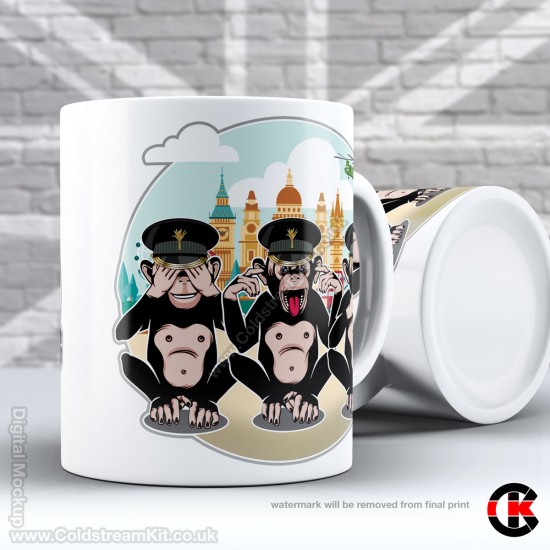 3 Wise Monkeys, Welsh Guards - See, Hear, Speak no Evil (11oz Mug)