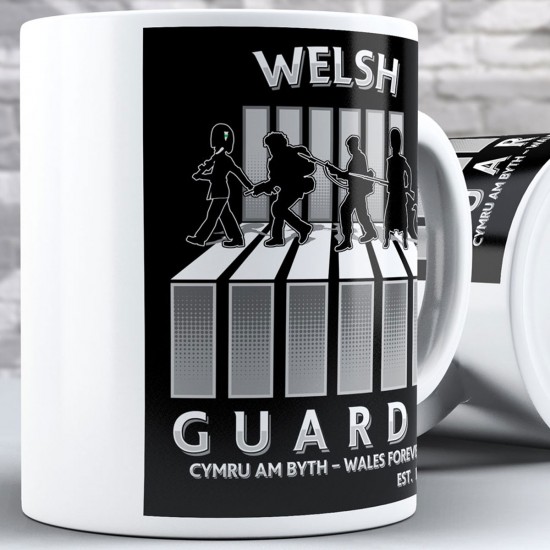 Abbey Road Parody Design - Welsh Guards (11oz Mug)