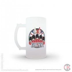 The Magnificent Seven, Regiments of the Household Division, 16oz Frosted Beer Stein The Magnificent Seven, Regiments of the Household Division, 16oz Frosted Beer Stein