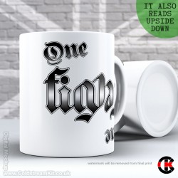 One Team, One Fight (Ambigram), it reads different upside down (11oz Mug) One Team, One Fight (Ambigram), it reads different upside down (11oz Mug)