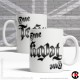 One Team, One Fight (Ambigram), it reads different upside down (11oz Mug)